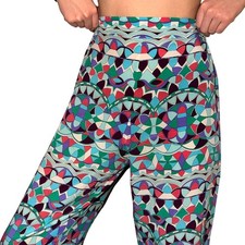 Emilio Pucci Silk Kaleidoscope Print Cropped Pants High Rise Italy 38