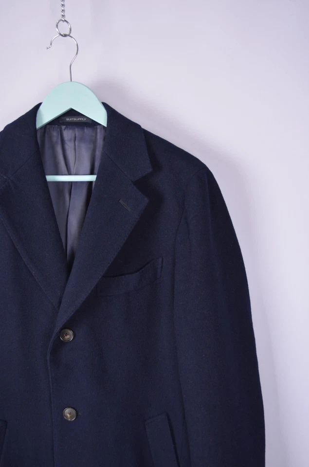 Suitsupply Vicenza Single Breasted Wool Navy Coat Jacket Size EU50 US40 - Image 4 of 4