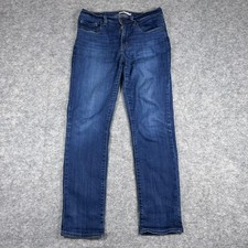 Levi's 724 High Rise Straight Jeans Womens 30 Blue Fair Dark Wash Denim