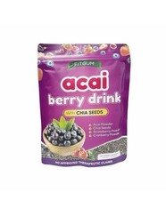 FITGUM Acai Berry Drink Powder with Chia Seeds 10 Sachets Daily Beverage