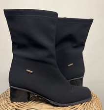 Size 5.5 - Ara Luftpolster PARIS Ankle Boots Gore-Tex Black Square Toe Women's