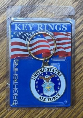 U.S. Air Force Key Ring Vivid Colored Enamel NEW NEVER USED