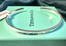 New/Tilffany CoCollection 925 Sterling Silver Bangle Bracelet 7"
