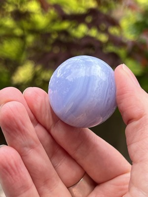 Blaue Spitze Achat Kristall Kugel Kugel AAA+ 5