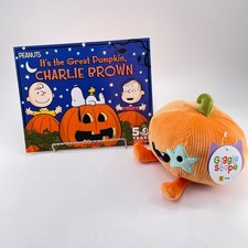 Peanuts Great Pumpkin Charlie Brown Book and GiggleScape Orange Pumpkin Plush