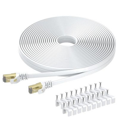 Cat 8 Ethernet Kabel 25m Flach Hochgeschwindigkeit 40Gbps Kabel für Heim und ...