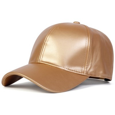 Senior Herren PU Leder Baseball Kappe Outdoor Sonnenhut für den täglichen Gebrauch