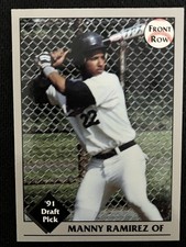 1991 Front Row Draft Pick Manny Ramirez #47 Pre-Rookie RC Baseball Card EX/NM