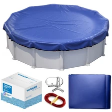 Winter Pool Cover 24 ft Round for Above Ground | Extra Thick & Durable Above-...