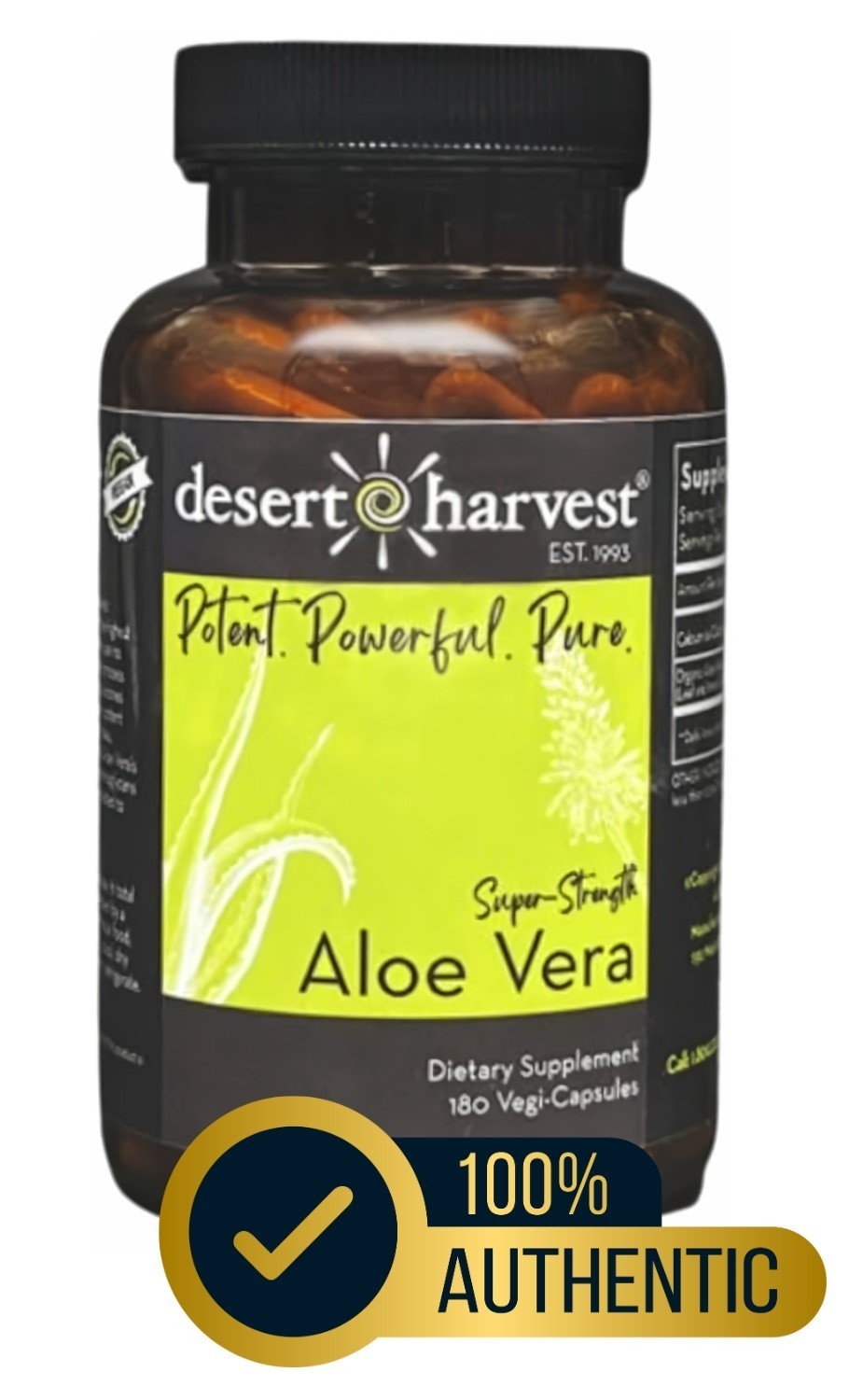 Desert Harvest Super Strength Aloe Vera 180 Capsules Bladder Support IC ...