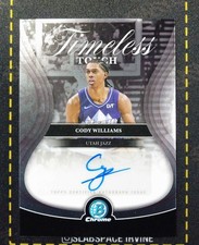 2025-26 BOWMAN CHROME TIMELESS TOUCH AUTO CODY WILLIAMS (FRK