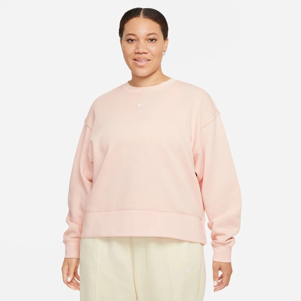 NUEVO Nike Phoenix Fleece Crew Mujer’s Sudadera Rosa Talla Grande DJ7665‐864 Foto 4 de 4