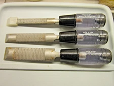 3 Vintage Nicholson USA Chisel Files 1/2 3/4 1” Rasp Wood File Combination Tools
