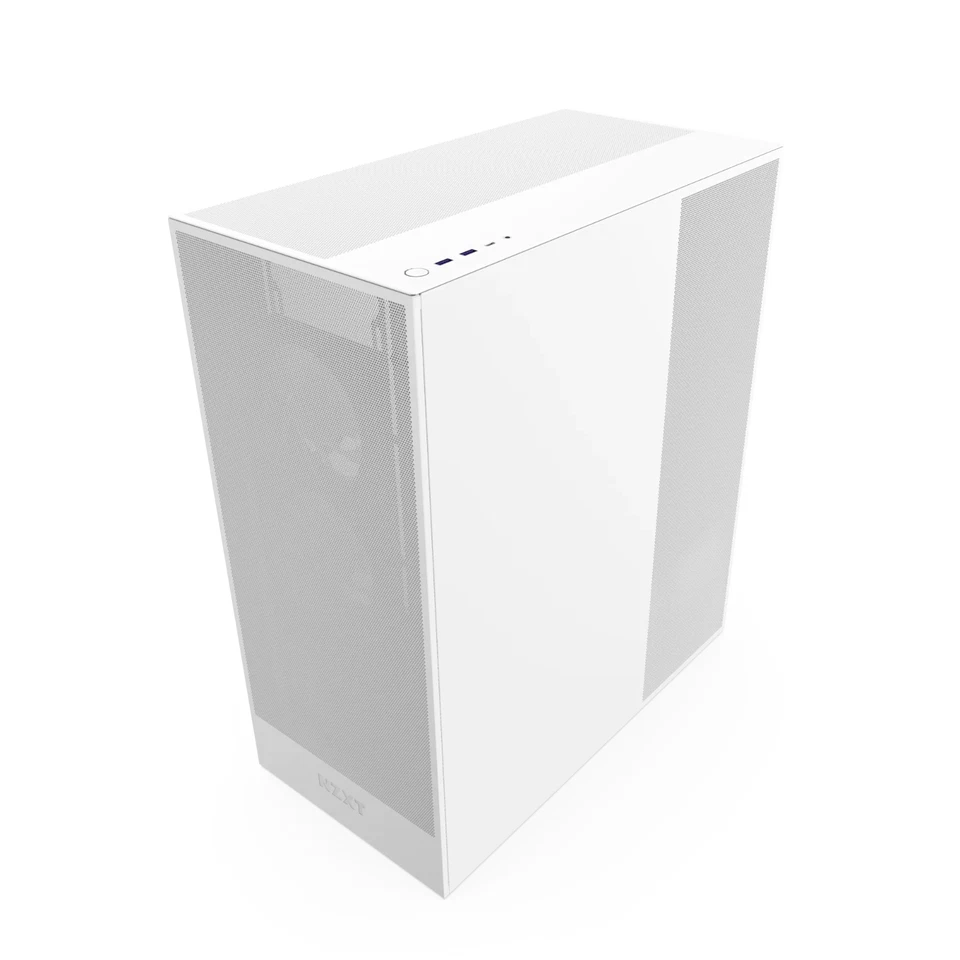 NZXT H7 Flow White Case Airflow ATX Mid Tower + 3 F120Q Fans 120mm NEW SEALED - Immagine 2 di 4