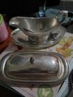 Vintage Silver Butter Dish And Gravy/Sauce Boat — photo 2