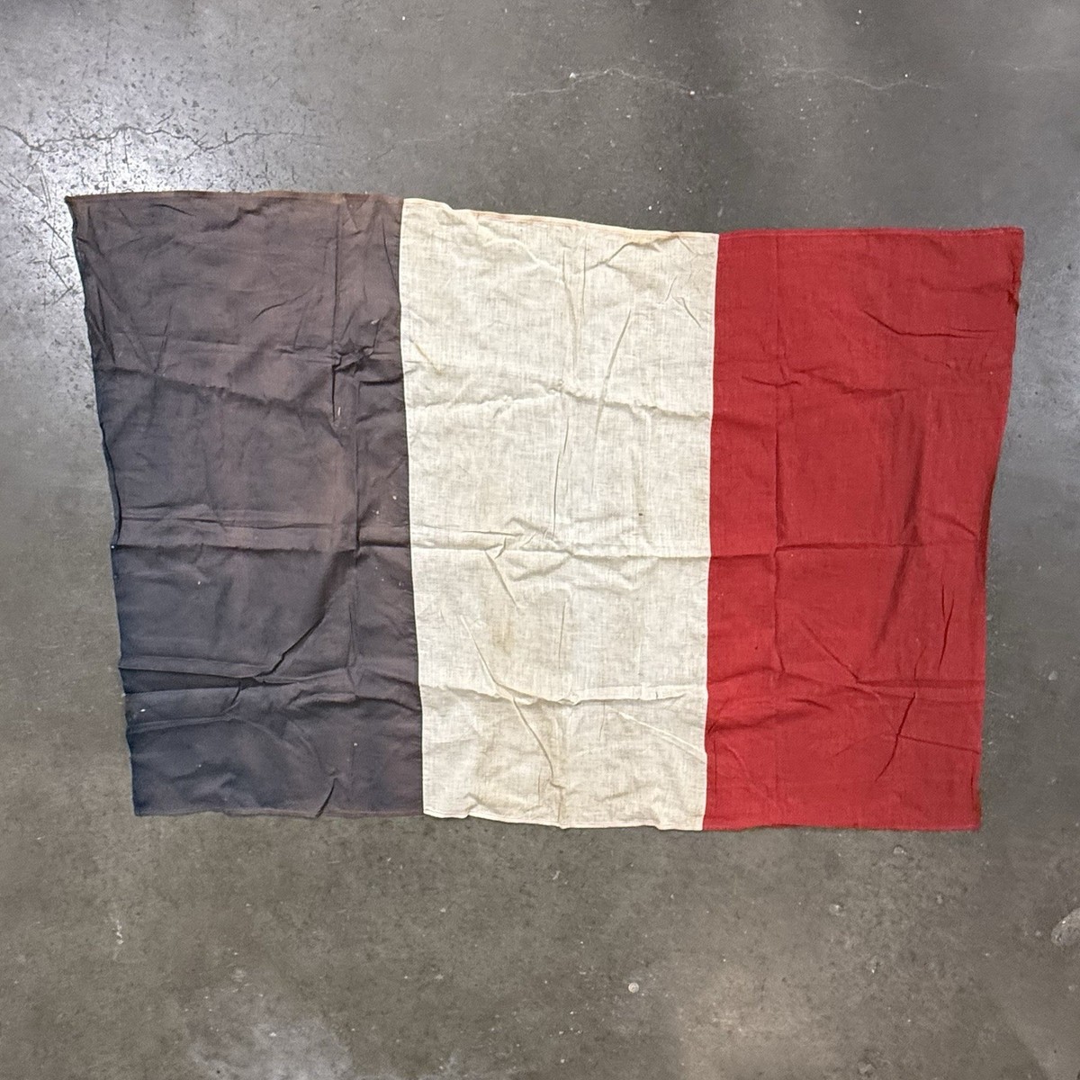Original WW1 Era French Republic Linen Tri-color Flag Large | eBay