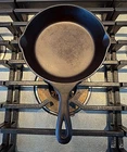 3 Notch Lodge # 4 Skillet Hand Scribed 4 Dates from 1940's Restored SHIPS FREE!