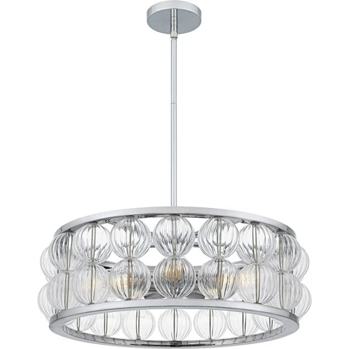 Quoizel TRK2823 Terrarock 5 Light 23"W Pendant - Chrome - Picture 7 of 11