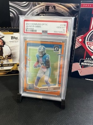 2023 Panini Donruss Optic - Jahmyr Gibbs Orange /249 - PSA 10