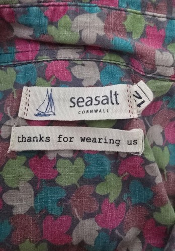 Seasalt Cornwall Larissa Women's Shirt Size 12 Pink Green Grey And Turquoise - Picture 6 of 7