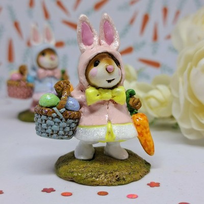 Wee Forest Folk Easter Figurine M-306 - Miss Esther Bunny (Pink)