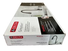 NEW DELTA Greydon 19826Z-BLSD-DST Black Pulldown Kitchen Faucet W/Soap Dis. B2