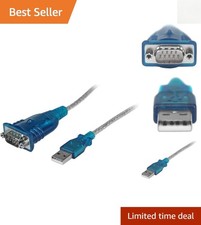 High-Speed 17in USB to Serial Adapter - DB9 Connector, Prolific Chipset