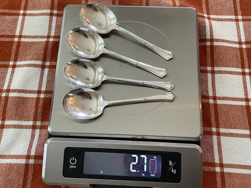 Set of 4 Vintage EPNS Silver Plated Dessert Spoons | Traditional English Cutlery