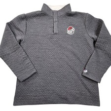 Georgia Bulldogs Sweatshirt Mens Medium Gray NCAA Football Champion Pullover