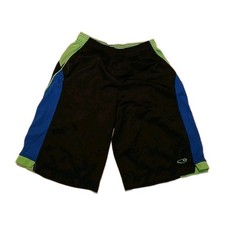 SHORTS C9 By Champion Athletic Shorts Black W/ Green Blue - L Youth 12-14