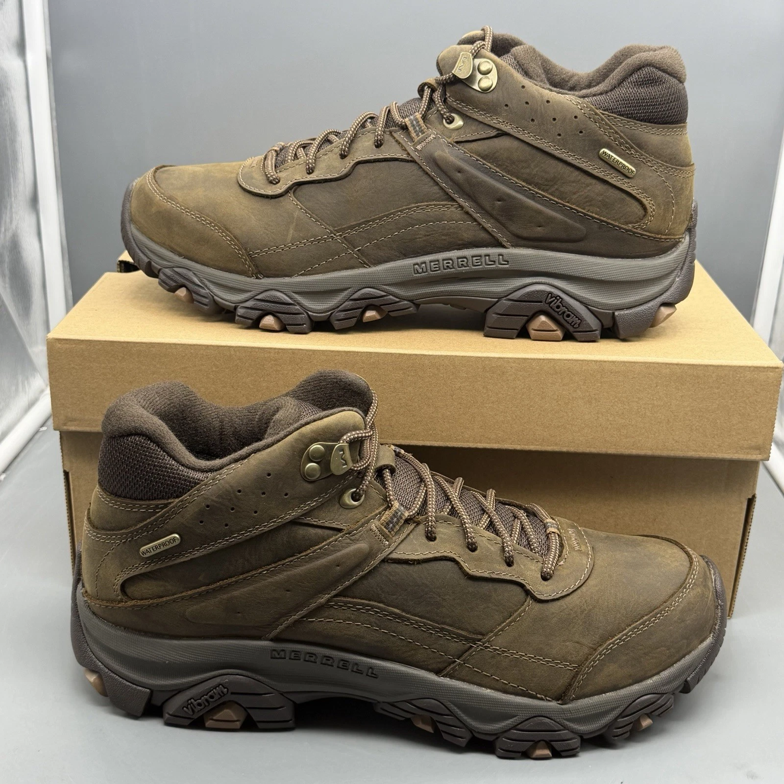 Merrell Moab Adventure 3 Mid Waterproof Men’s 10.5 M Earth Brown Hiking Boots
Opens in a new window 