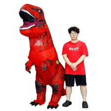 Inflatable T-rex Costume Adult Blow Up Full Body Halloween Cosplay Party Outfit