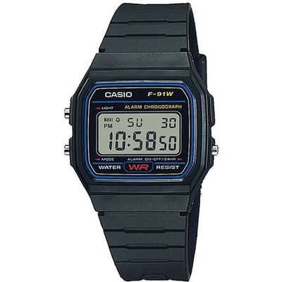 Casio F91W Classic Resin Strap Digital Waterproof Sport Watch - Black