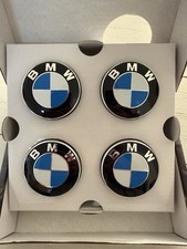 Bmw 68mm Floating Wheel Center Caps Set Of 4 Black Blu