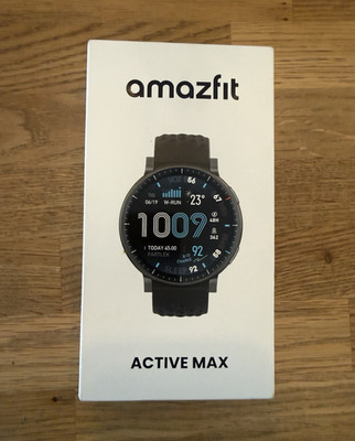 Amazfit Active Max Smartwatch 46mm Edelstahl schwarz, Silikonarmband, Zepp OS
