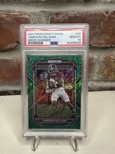 2023 Prizm Draft Picks Jameson Williams Green Shimmer /8 PSA 10 GEM MINT
