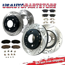 Front Rear Drilled Slotted Rotors Brake Pads For 2010 Pontiac Vibe Toyota Matrix Front Rear Drilled Slotted Rotors Brake Pads For 2010 Pontiac Vibe Toyota Matrix