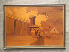 Unna Königsborn Saline  Intarsie  Vintage altes Bild aus den 30er Jahren