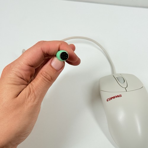 Compaq Logitech M-S48a Two Button Mechanical Roller Ball Mouse New No Box - Picture 3 of 9