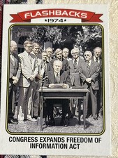 2023 Topps Heritage News Flashbacks FREEDOM OF INFORMATION ACT #NF-9