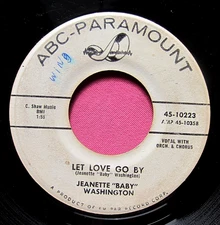 JEANETTE "BABY" WASHINGTON - Let Love Go By - Promo 45 rpm - ABC-Paramount 10223