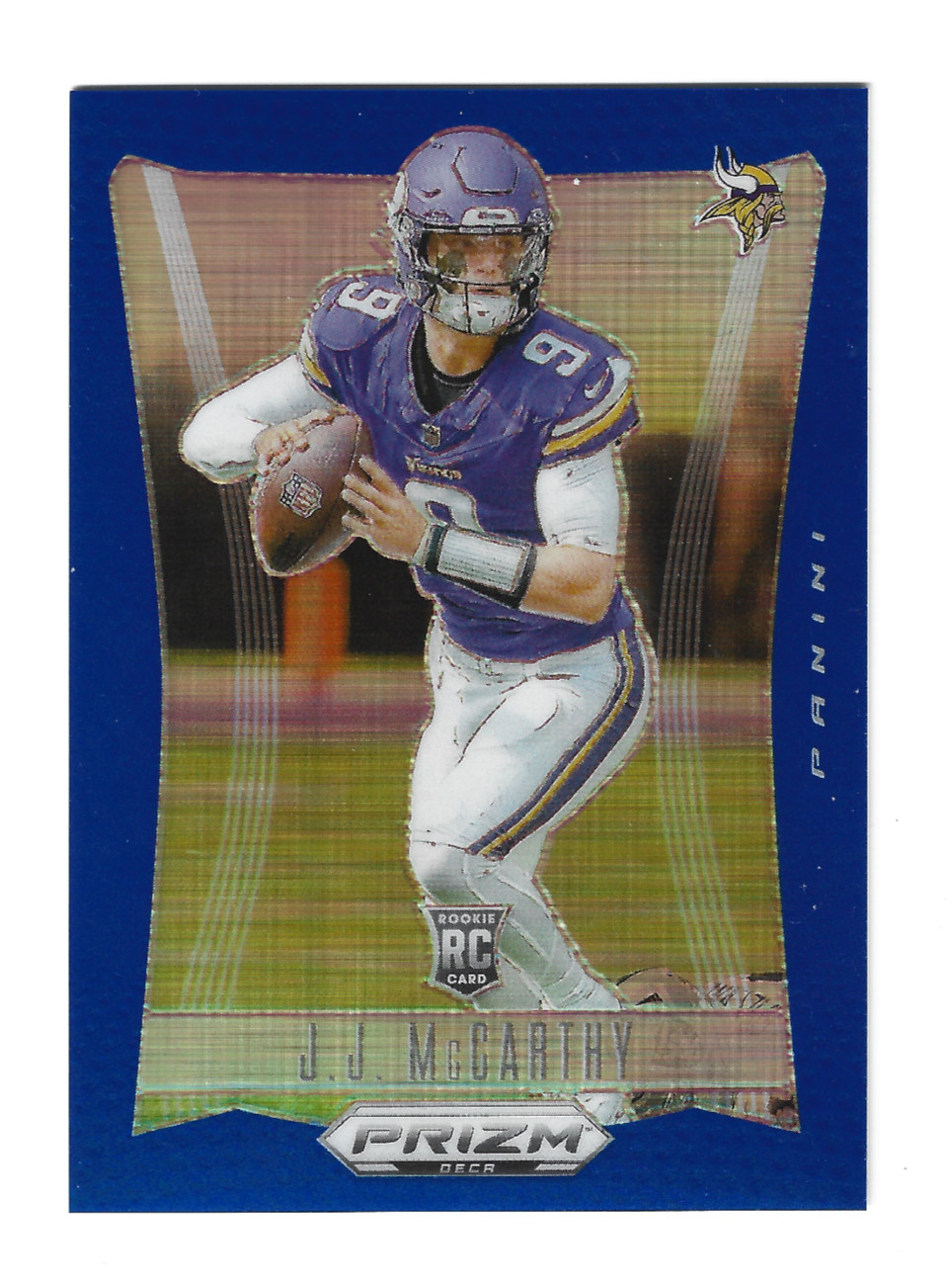 2024 Panini Prizm Deca JJ McCarthy #203 RC Blue Prizm #048/149