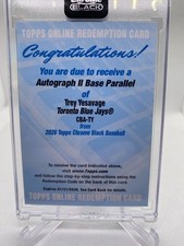 2026 Topps Chrome Black Trey Yesavage Autograph II Redemption UNUSED