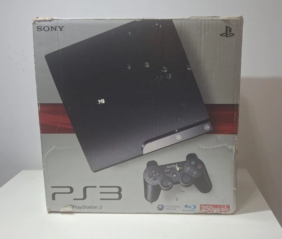 Sony PlayStation 3 Slim 320GB Console PS3 Completa  Scatola + Gioco  - Immagine 2 di 4