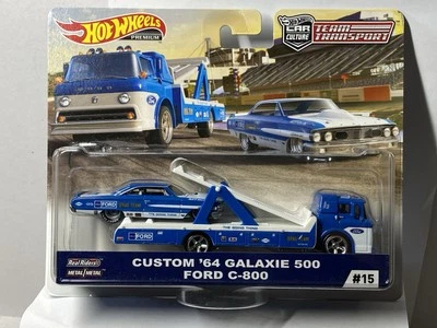 hot wheels 1/64 🇨🇵Team Transport #15 Custom 64 Galaxie 500 + ford C-800