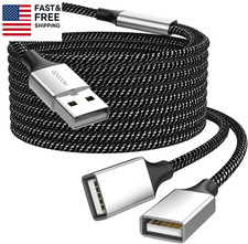 USB Extension Cable,Usb a Male to 2 Female Extension Cord Durable USB Splitter