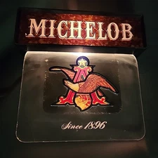 Michelob Light Beer Light Up Sign W/Anheuser-Busch Logo Works *missing piece*