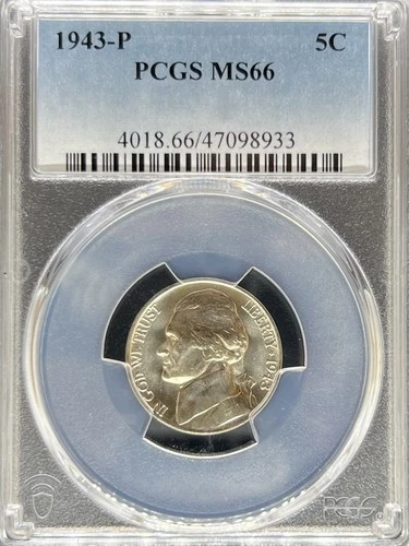 1943 Jefferson Nickel MS66 PCGS (#PA47098933)
