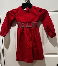 Bonnie Jean Girls Red Classic Holiday Dress Size 6