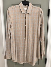 Vintage 80  s Giorgio Armani Italy Men's Plaid Button Shirt